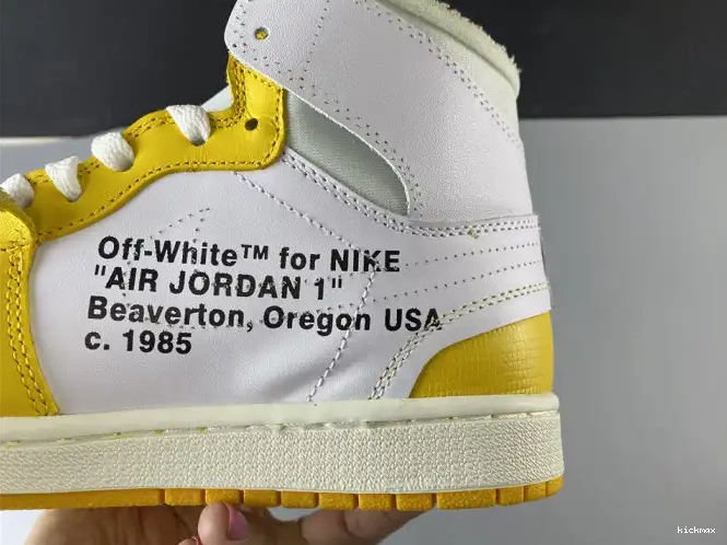 Rep MAX 1 Off-White Powder Air Jordan Dark Yellow-Cone x NRG AQ0818-149 White 0520